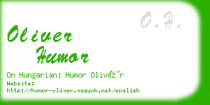 oliver humor business card